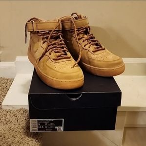Nike Air Force 1 Mid Flax Mens Size 9